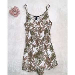 Forever 21 Palm Leaf Printed Romper